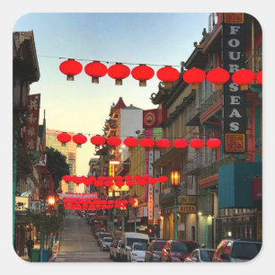 Adesivo Quadrado San Francisco Chinatown nº 9 Sticker