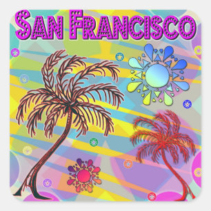 Adesivo Quadrado San Francisco Happy and Hope Sticker