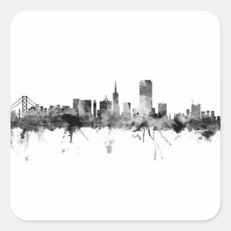 Adesivo Quadrado San Francisco Skyline Stickers