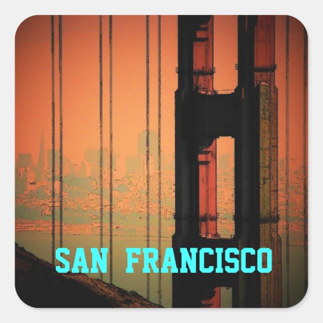 Adesivo Quadrado San Francisco Sticker (Frente)