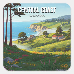 Adesivo Quadrado San Luis Obispo, Costa Central da Califórnia