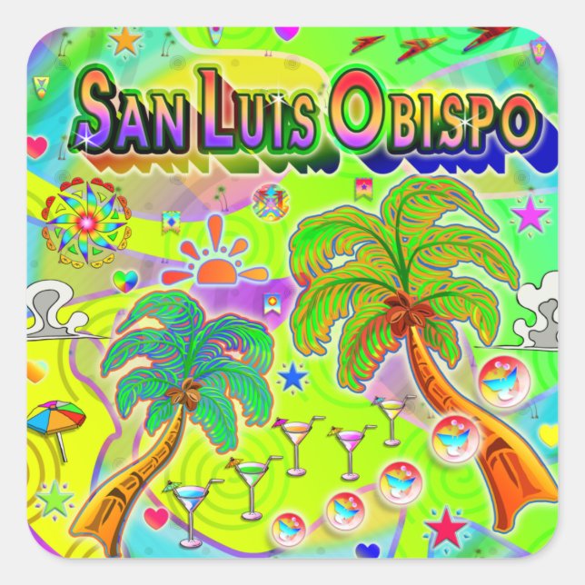 Adesivo Quadrado San Luis Obispo Mind Focus Sticker (Frente)