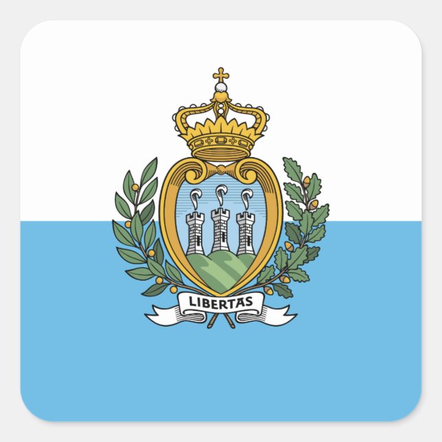 Adesivo Quadrado San Marino Flag (Frente)