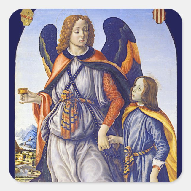 Adesivo Quadrado San Rafael Archangel (Frente)