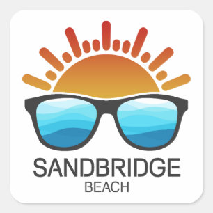 Adesivo Quadrado Sandbridge Beach Virginia Sunvidles