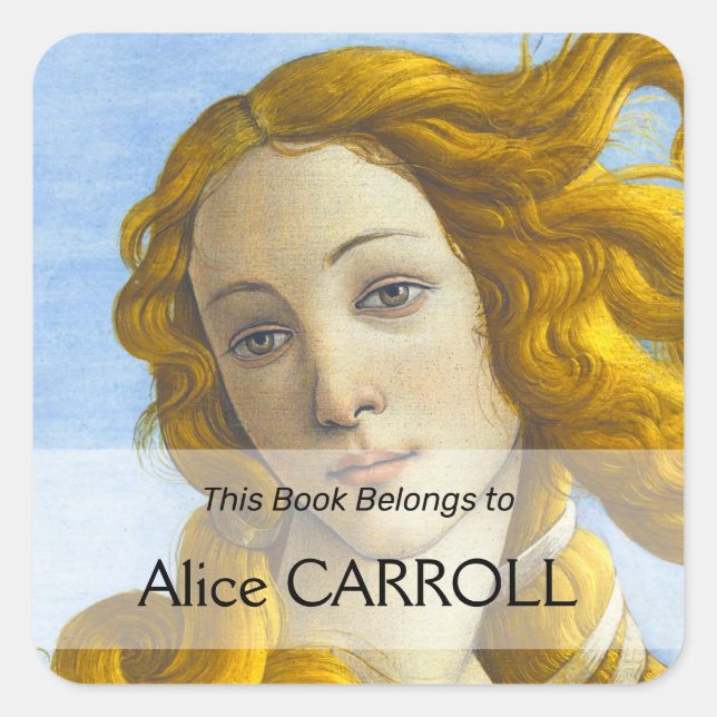 Adesivo Quadrado Sandro Botticelli - Nascimento do Detalhe de Vênus (Frente)