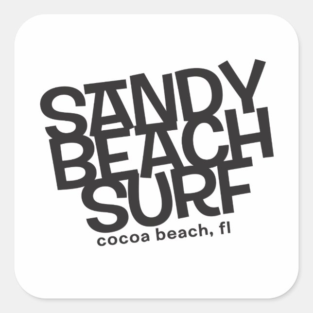 Adesivo Quadrado Sandy Beach Surf Classker (Frente)