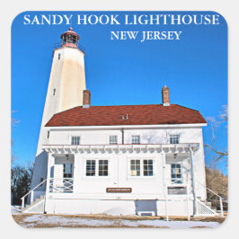 Adesivo Quadrado Sandy Hook Lighthouse, New Jersey Stickers