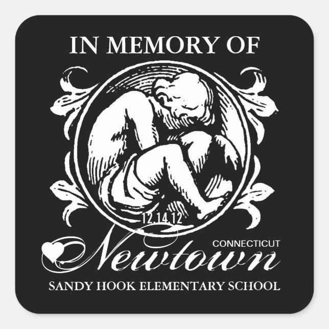 Adesivo Quadrado Sandy Hook Memory Sticker (Frente)