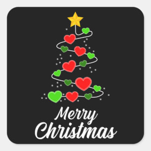 Adesivo Quadrado Santa Claus Geek de Natal Ama Ideia Engraçada de 