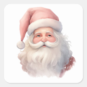 Adesivo Quadrado Santa Claus Stickers