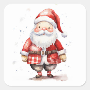 Adesivo Quadrado Santa Clause