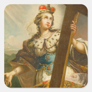Adesivo Quadrado Santa Helena com a Vera Cruz Arte Sacra