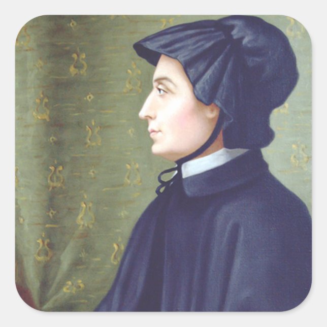 Adesivo Quadrado Santa Isabel Ana Seton (Frente)