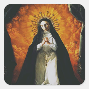 Adesivo Quadrado Santa Margarida Maria Alacoque