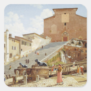 Adesivo Quadrado Santa Maria in Aracoeli em Roma