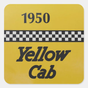 Adesivo Quadrado Santa Rosa, Novo México, Estados Unidos. Old Yello