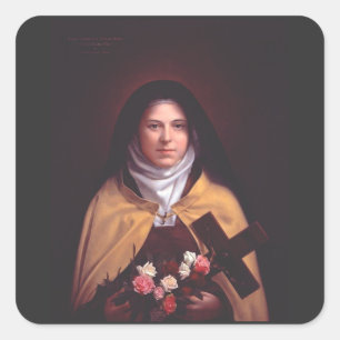 Adesivo Quadrado Santa Teresa de Lisieux