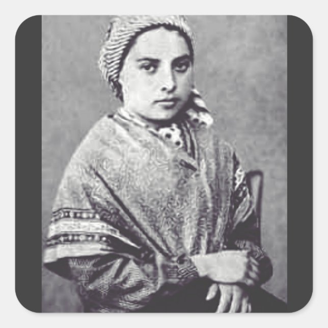 Adesivo Quadrado Santo Bernadette Soubirous (Frente)