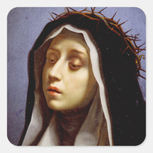 Adesivo Quadrado Santo Catherine de Siena