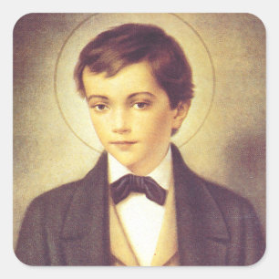 Adesivo Quadrado Santo Dominic Savio estudante de John Bosco