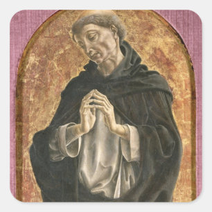 Adesivo Quadrado Santo Dominic (tempera no painel)