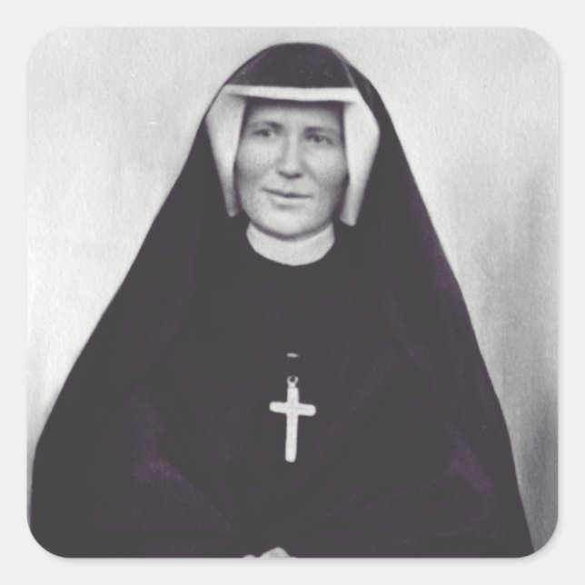 Adesivo Quadrado Santo Faustina Kowalska (Frente)