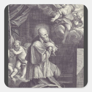 Adesivo Quadrado Santo Francisco de Sales Bispo de Genebra