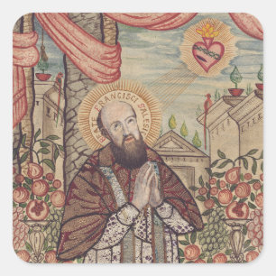 Adesivo Quadrado Santo Francisco de Sales Bispo de Genebra