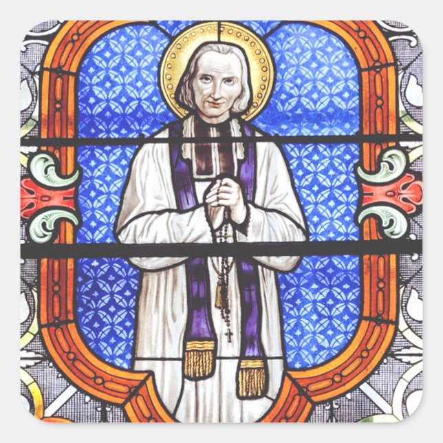 Adesivo Quadrado Santo Jean Baptiste Marie Vianney (Frente)