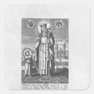 Adesivo Quadrado Santo Joana de France e de Valois
