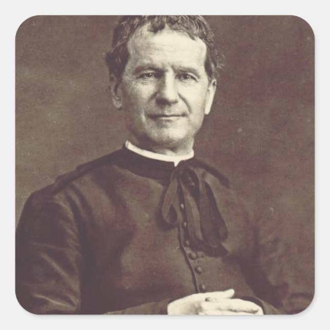 Adesivo Quadrado Santo John Bosco Priest e confessor (Frente)