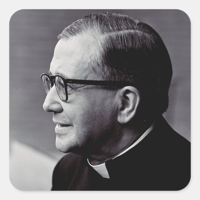 Adesivo Quadrado Santo Josemaria Escriva (Frente)