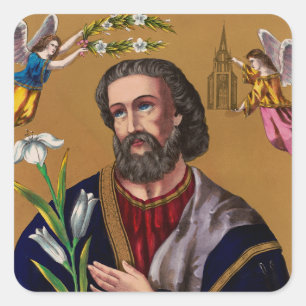Adesivo Quadrado Santo Joseph Guardian da Santa Família