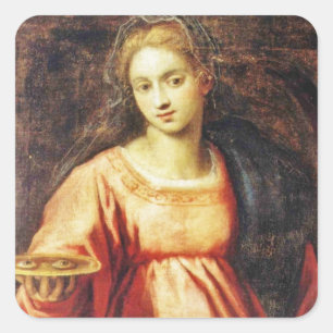 Adesivo Quadrado Santo Lúcia da Suecia