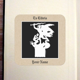 Adesivo Quadrado Santo Michael e Dragon (em branco)