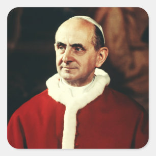 Adesivo Quadrado Santo Papa Paulo VI chefe da Igreja Católica