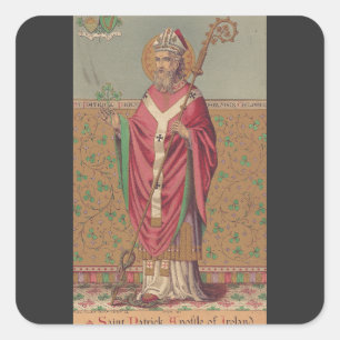 Adesivo Quadrado Santo Patrício Apóstolo da Irlanda