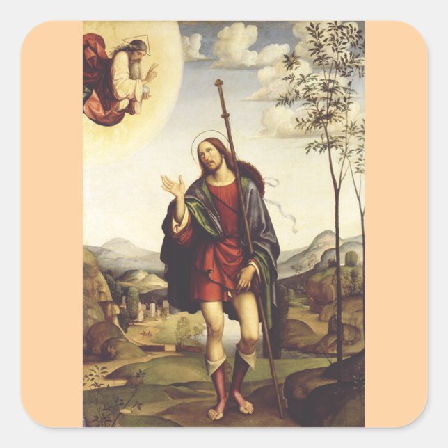 Adesivo Quadrado Santo Roch por Francesco Francia (Frente)