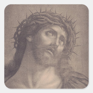 Adesivo Quadrado Santo Rosto de Jesus Cristo