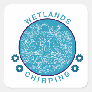 Adesivo Quadrado santuário de aves