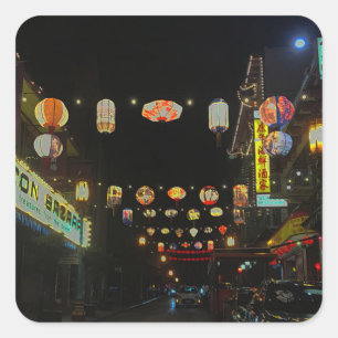 Adesivo Quadrado São Francisco Chinatown Lanternas #5 Stickers