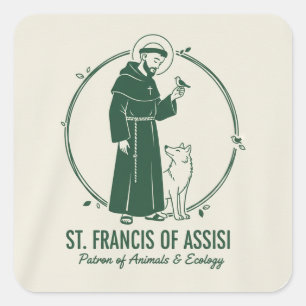 Adesivo Quadrado São Francisco de Assis