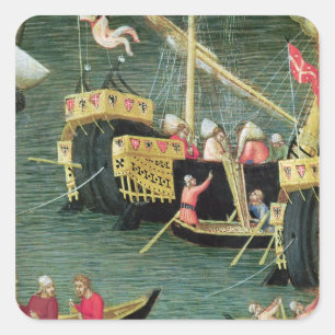 Adesivo Quadrado São Nicolau salvar Mira da fome