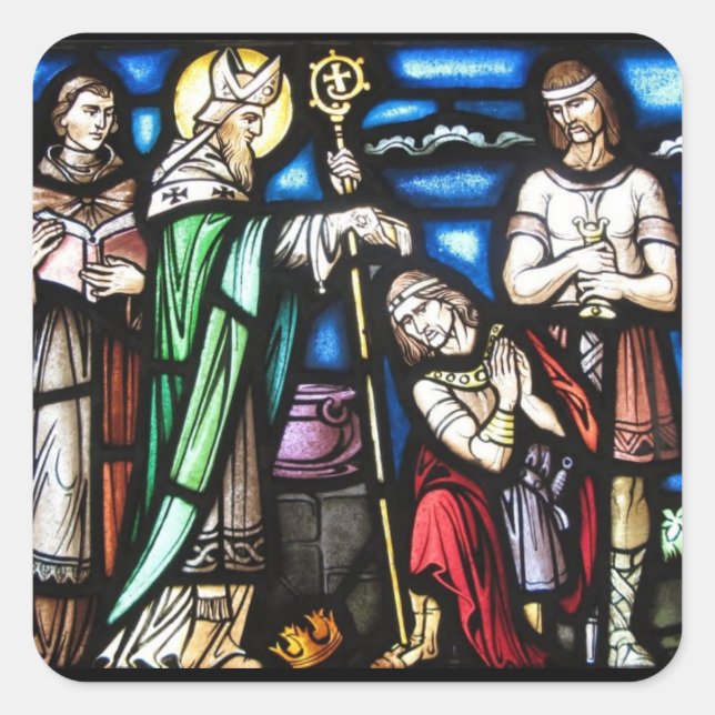 Adesivo Quadrado São Patrick e seus seguidores (Frente)