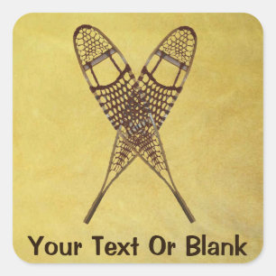 Adesivo Quadrado Sapatos de neve