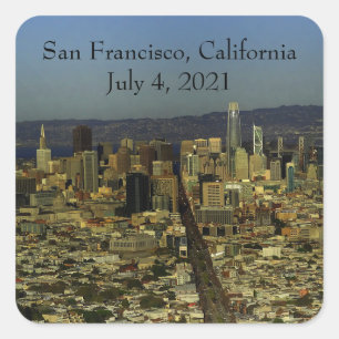 Adesivo Quadrado Sapatos São Francisco Skyline nº 13-2