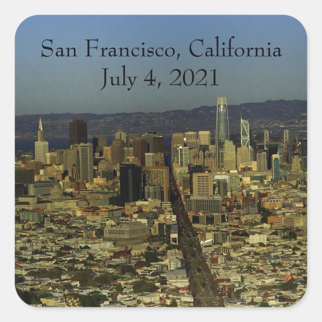 Adesivo Quadrado Sapatos São Francisco Skyline nº 13-2 (Frente)