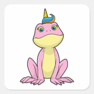 Adesivo Quadrado Sapo como Unicorn