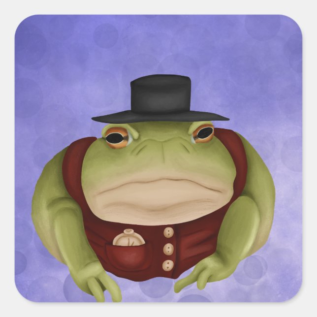 Adesivo Quadrado Sapo da Moda (Frente)